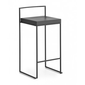 CUBO low bar stool, leather