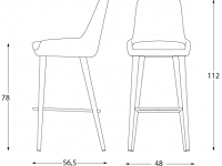 Barová židle DANIELLE 03681 - 2