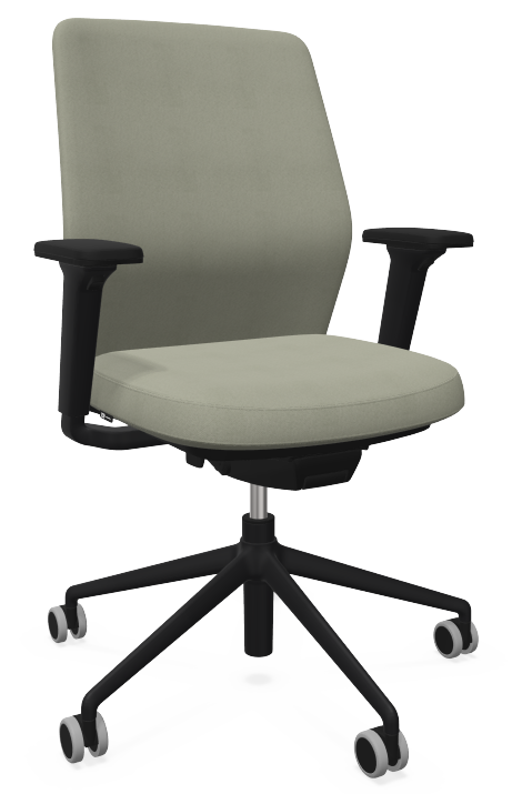 Levně ICF - Pracovní židle DUO EDGE DCE.443 s čalouněným opěrákem