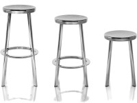 Bar stool DEJA-VU high - polished aluminium - 3