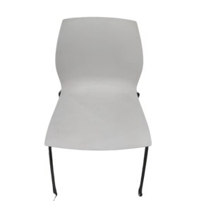 Chair KALEA white with chrome base - SALE