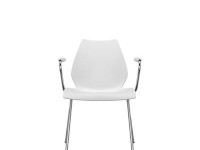 Židle Maui s područkami - bílá - 3