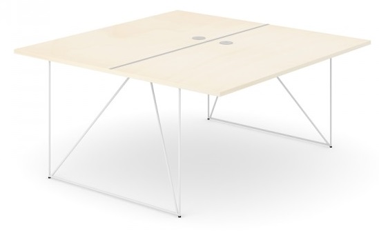 Levně NARBUTAS - Dvoumístný pracovní stůl AIR 160x160