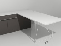 AIR work table with cabinet (L) 200x160 - 2