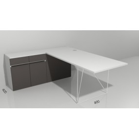 AIR work table with cabinet (L) 200x160