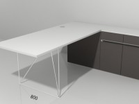 Pracovní stůl AIR se skříňkou (P) 200x160 - 2