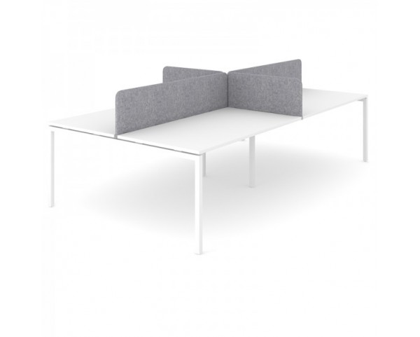 Set of screens NOVA FABRIC 50/80 for four-seater tables - height 450 mm above the top