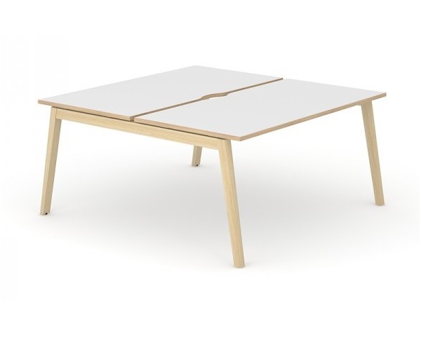 Dvojmiestny pracovný stôl NOVA WOOD laminovaný 160x144 cm