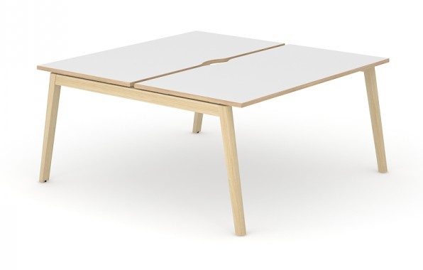 Levně NARBUTAS - Dvoumístný pracovní stůl NOVA WOOD lamino 120x164 cm