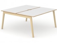 Dvojmiestny pracovný stôl NOVA WOOD lamino 140x164 cm - 3