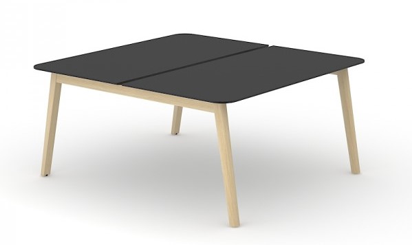 Levně NARBUTAS - Dvoumístný pracovní stůl NOVA WOOD HPL 140x144 cm
