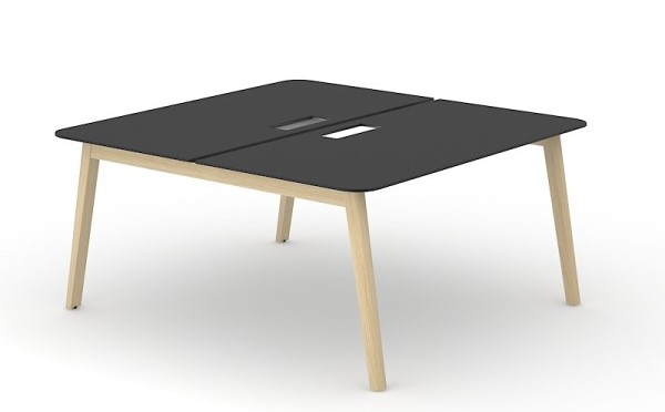 Levně NARBUTAS - Dvoumístný pracovní stůl NOVA WOOD HPL 180x164 cm