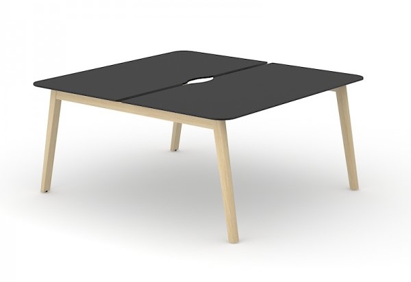 NARBUTAS - Dvoumístný pracovní stůl NOVA WOOD HPL 160x144 cm