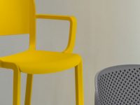 Chair with armrests DOME 265 DS - yellow - 2