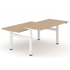 Elektricky stavitelný dvoumístný stůl MOTION 140x168 - 2 segmentová podnož