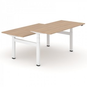 Elektricky stavitelný dvoumístný stůl MOTION 160x168 - 2 segmentová podnož