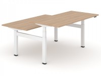 Elektricky stavitelný dvoumístný stůl MOTION 180x168 - 3 segmentová podnož - 3
