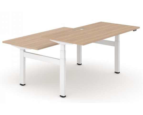 Elektricky stavitelný dvoumístný stůl MOTION 160x168 - 3 segmentová podnož