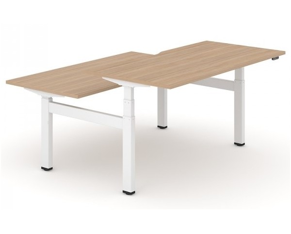 Elektricky stavitelný dvoumístný stůl MOTION 180x168 - 2 segmentová podnož