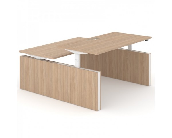 Elektricky nastaviteľný dvojmiestny stôl MOTION 180x168 - 3 segmentová podnož