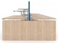 Elektricky stavitelný dvoumístný stůl MOTION 160x168 - 2 segmentová podnož - 3