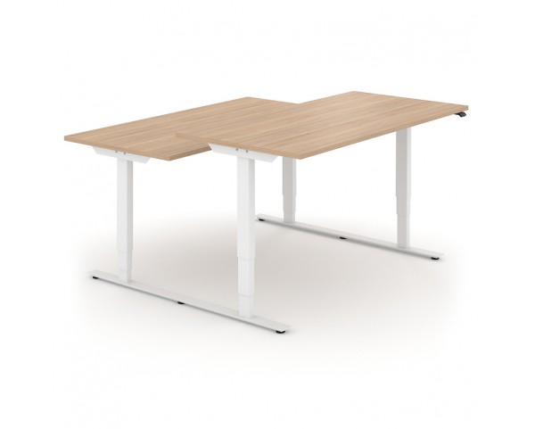 EASY electrically adjustable two-seater table 160x164