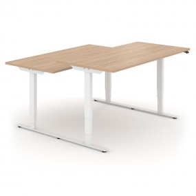 EASY electrically adjustable two-seater table 140x164
