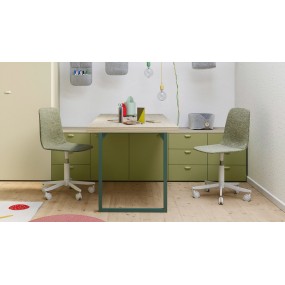Writing desk with LOOM base