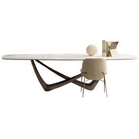 Mramorový/keramický stôl BACH - sudový tvar - rôzne veľkosti
