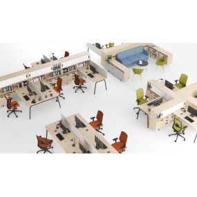 Čtyřmístný pracovní stůl ROUND 360x164