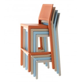 Barová židle EMI nízká - modrá