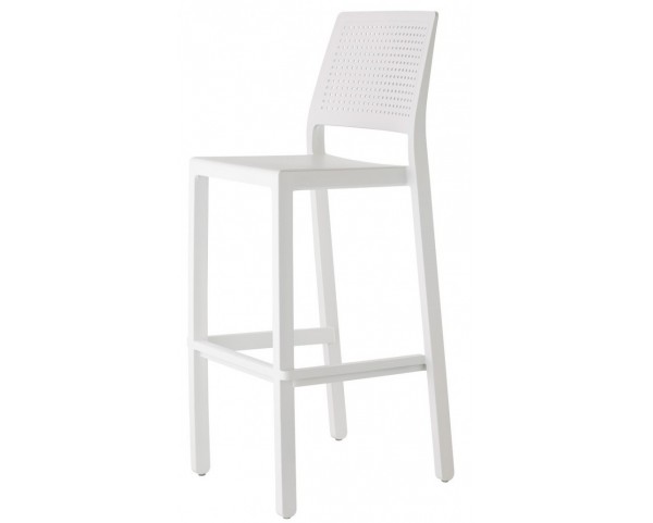 Barová židle EMI vysoká - bílá