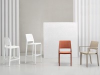 Barová židle EMI vysoká - bílá - 2