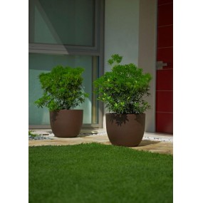 Design planter ETRIA, Ø 54 x 44 cm - brown