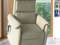 Luxury reclining upholstered armchair EVENES - 3