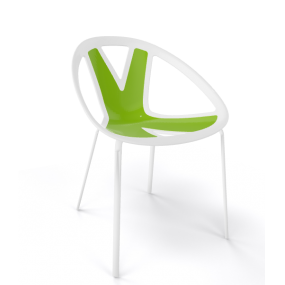 Stolička EXTREME, zelená/biela
