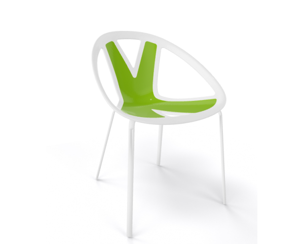 Stolička EXTREME, zelená/biela
