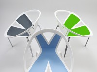 Stolička EXTREME, zelená/biela - 2