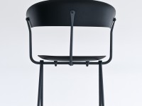 Stolička OFFICINA - čierna s antracitovou podnožou - 3