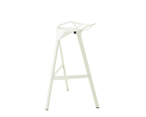 Bar stool STOOL_ONE high - white