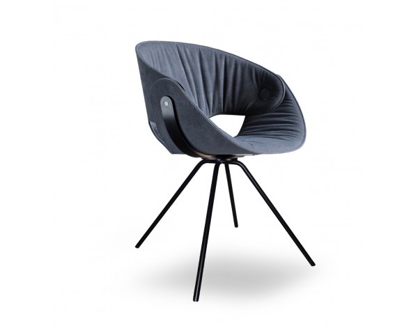 FL@T SOFT chair with metal base