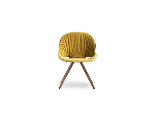 FL@T CHAIR SOFT chair with wooden base