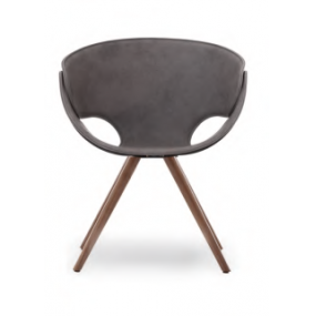 FL@T chair with wooden base