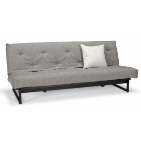 Folding sofa FRACTION 140-200 grey-brown - non-removable cover