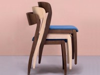Stohovatelná židle FRIDA SI STK - čalouněný sedák - 2