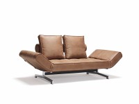 Folding lounge chair GHIA CHROME - brown - 2