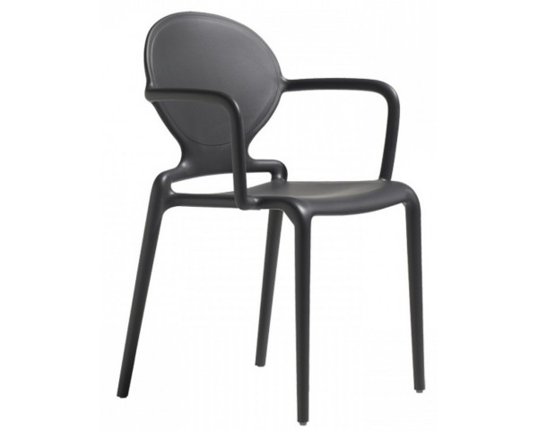 Židle GIO s područkami - antracitová