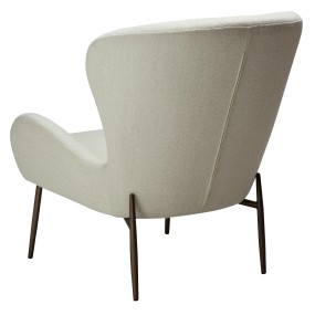 GLAM LOUNGE armchair with low backrest