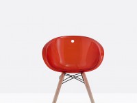 Židle GLISS WOOD 905 DS - transparentní červená - 3