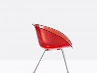 Židle GLISS 921 DS - transparentní červená - 3
